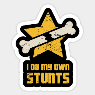 Stunts Fractured Broken Collarbone Gift Sticker